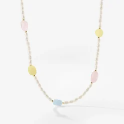 Spring Pastels Necklace Gold
