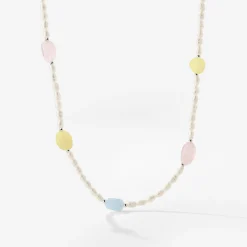 Spring Pastels Necklace Silber