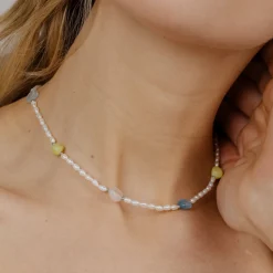 Spring Pastels Necklace Silber
