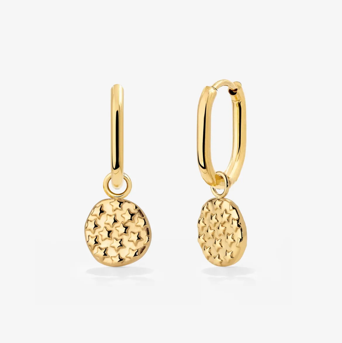 Starry Skies Oval Hoop Set Baby Gold