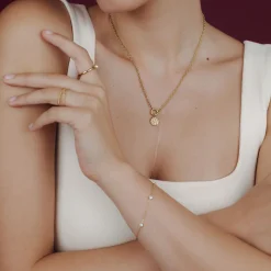 Starry Skies Rope Chain Necklace Set Gold