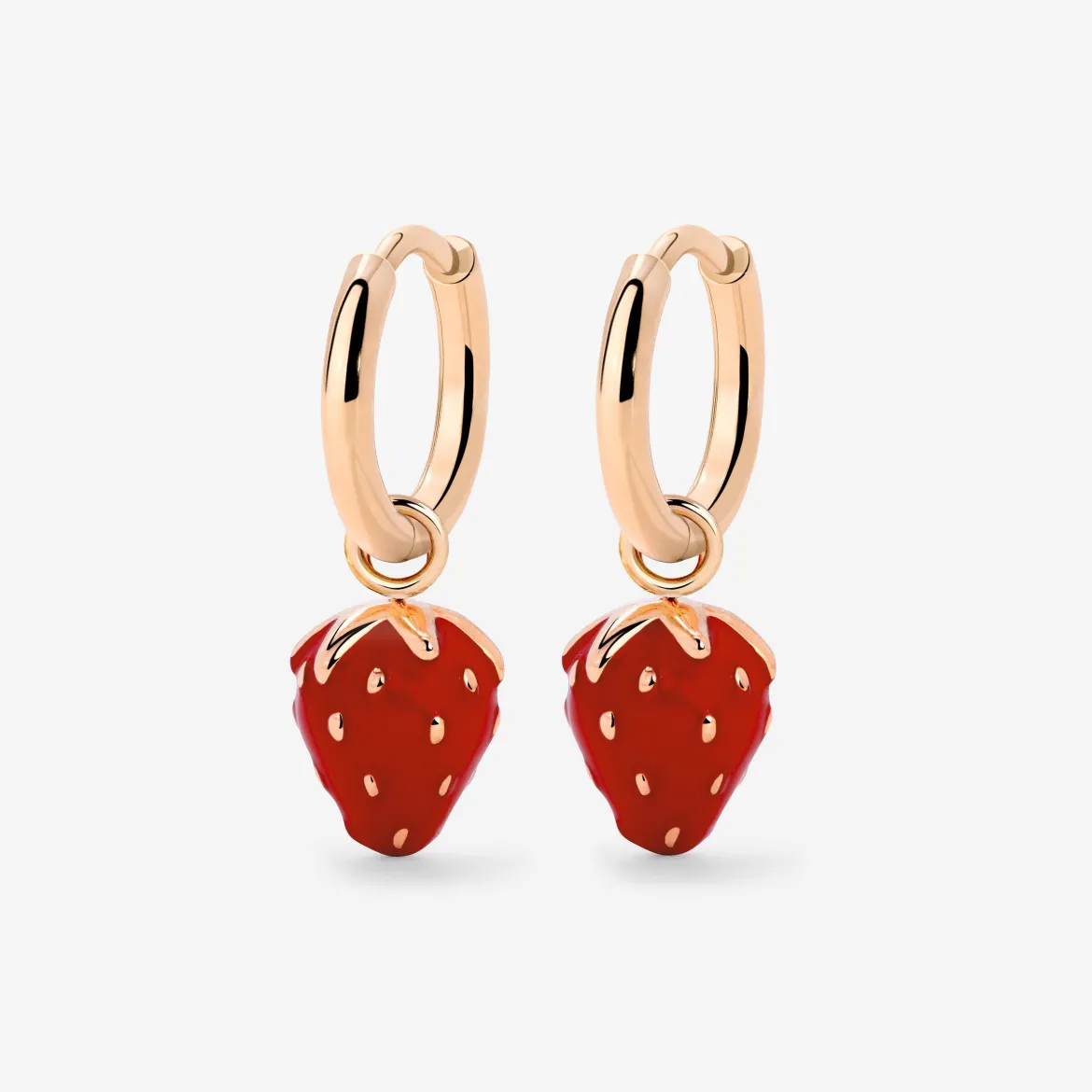 Strawberry Hoop Set Small Roségold