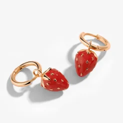 Strawberry Hoop Set Small Roségold
