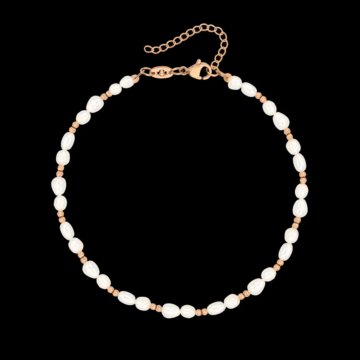 Summertime Pearl Anklet Roségold