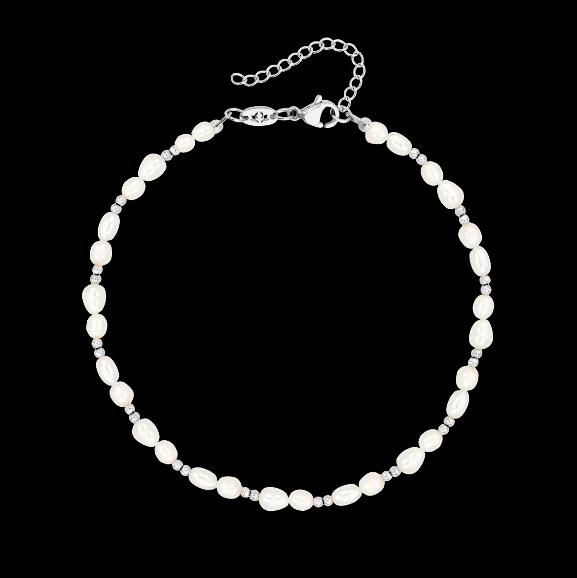 Summertime Pearl Anklet Silber