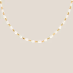Summertime Pearl Necklace Gold