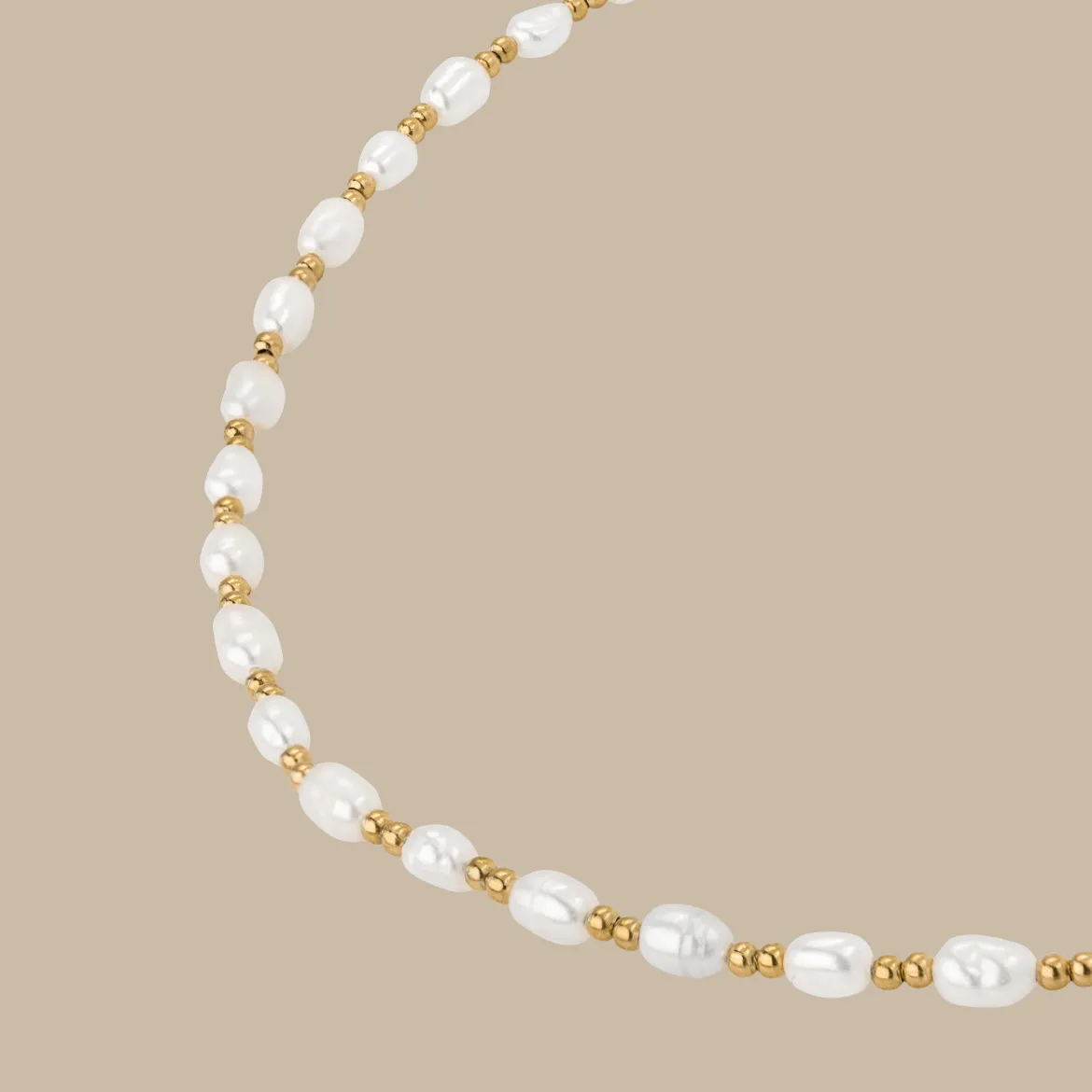 Summertime Pearl Necklace Gold