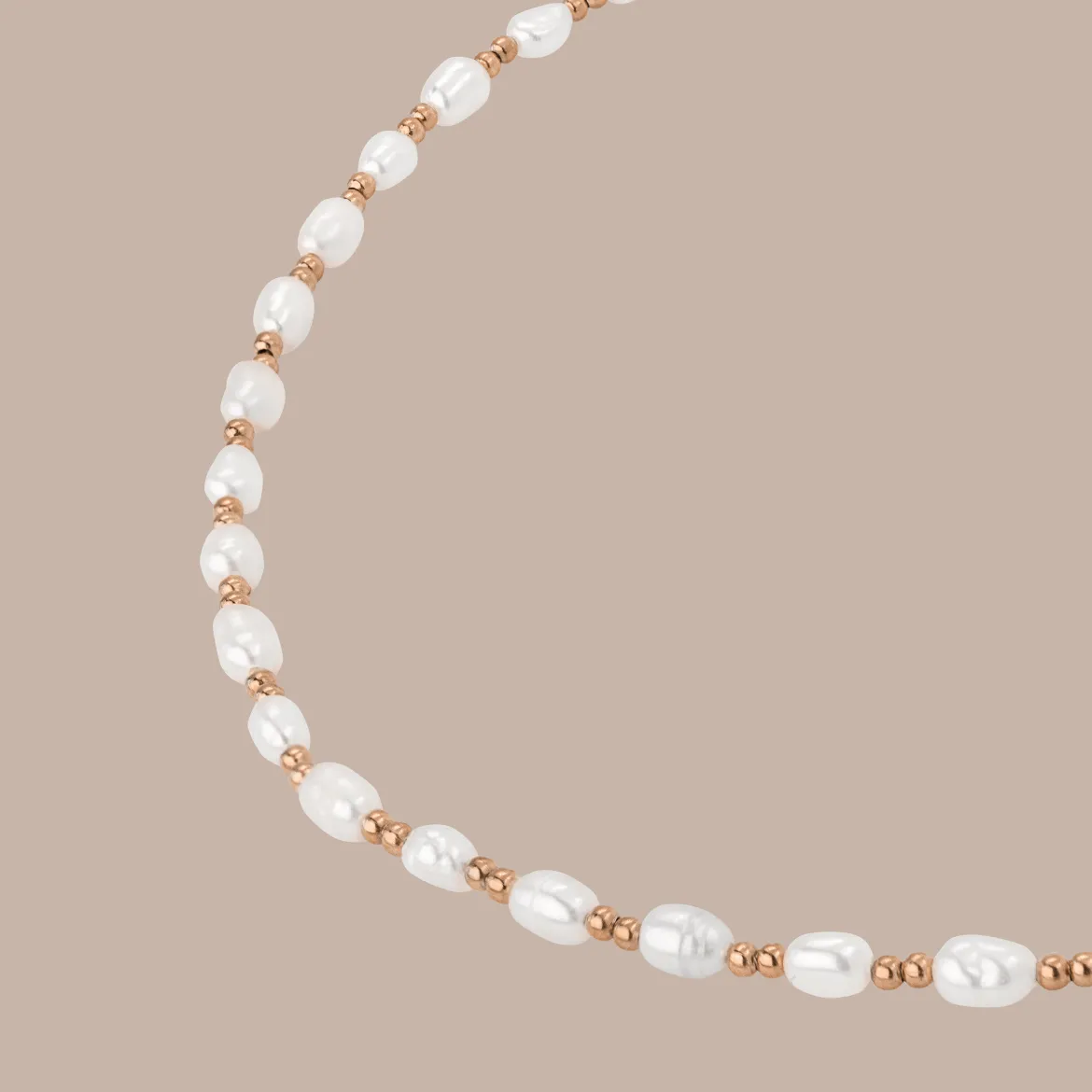 Summertime Pearl Necklace Roségold
