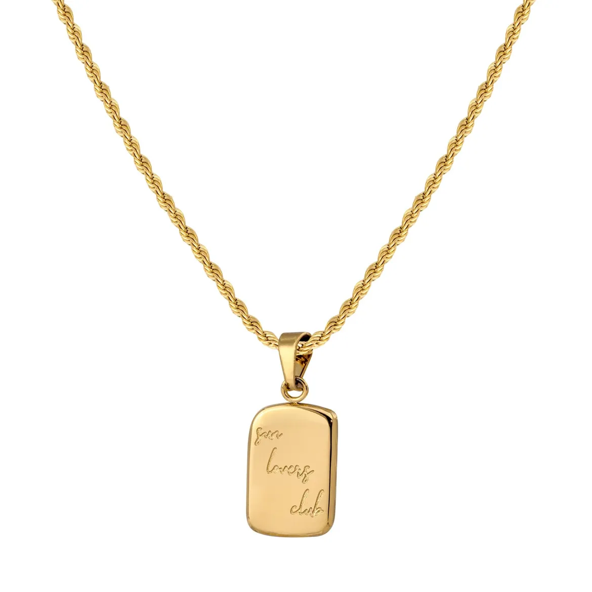 Sun Lover Pendant Necklace Gold