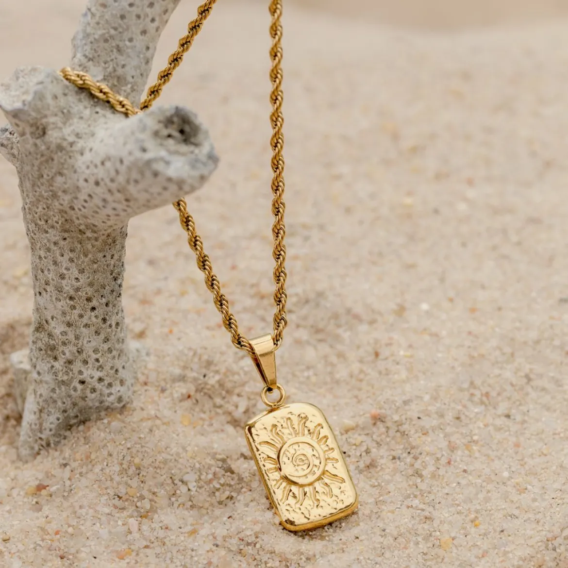 Sun Lover Pendant Necklace Silber