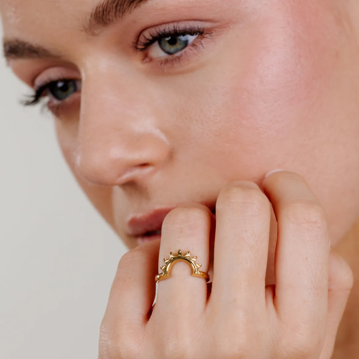 Sun Ray Ring Gold