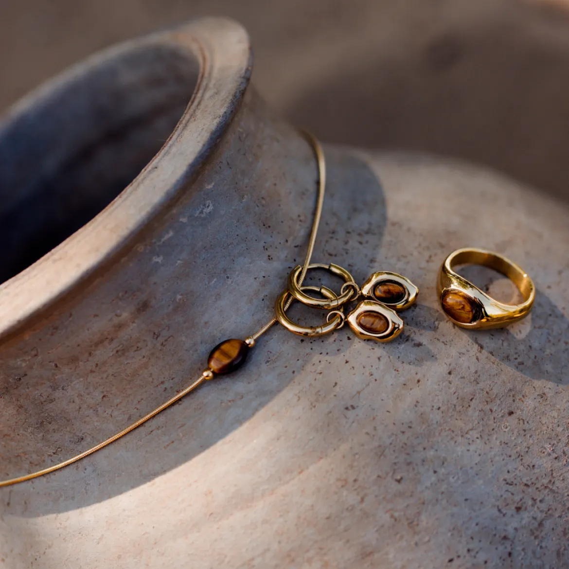 Sunflare Gem Choker Gold