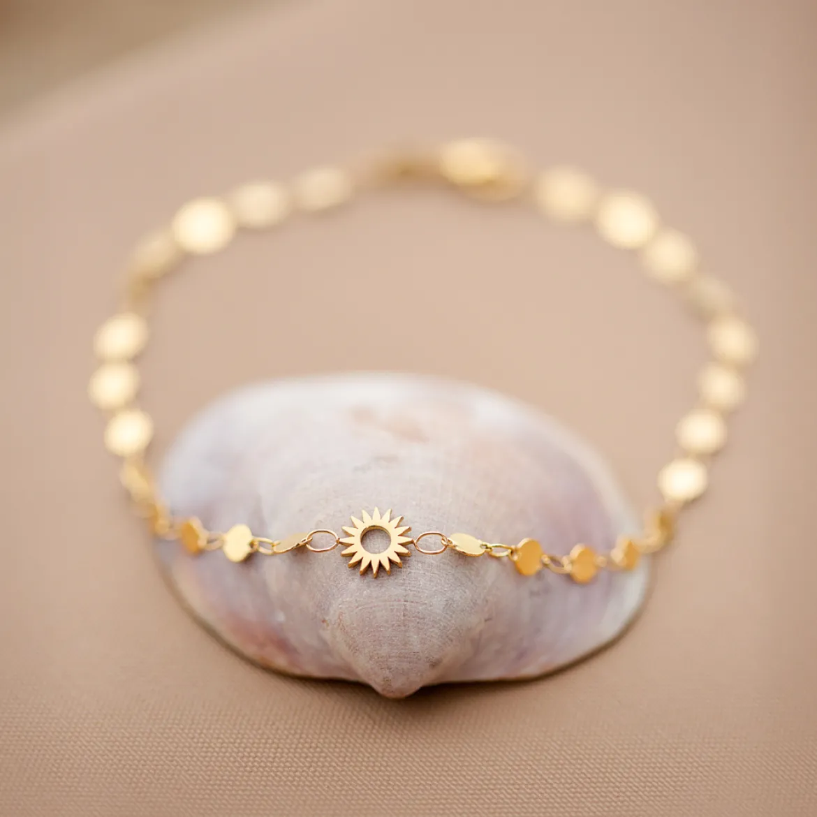 Sunny Side Up Anklet Gold