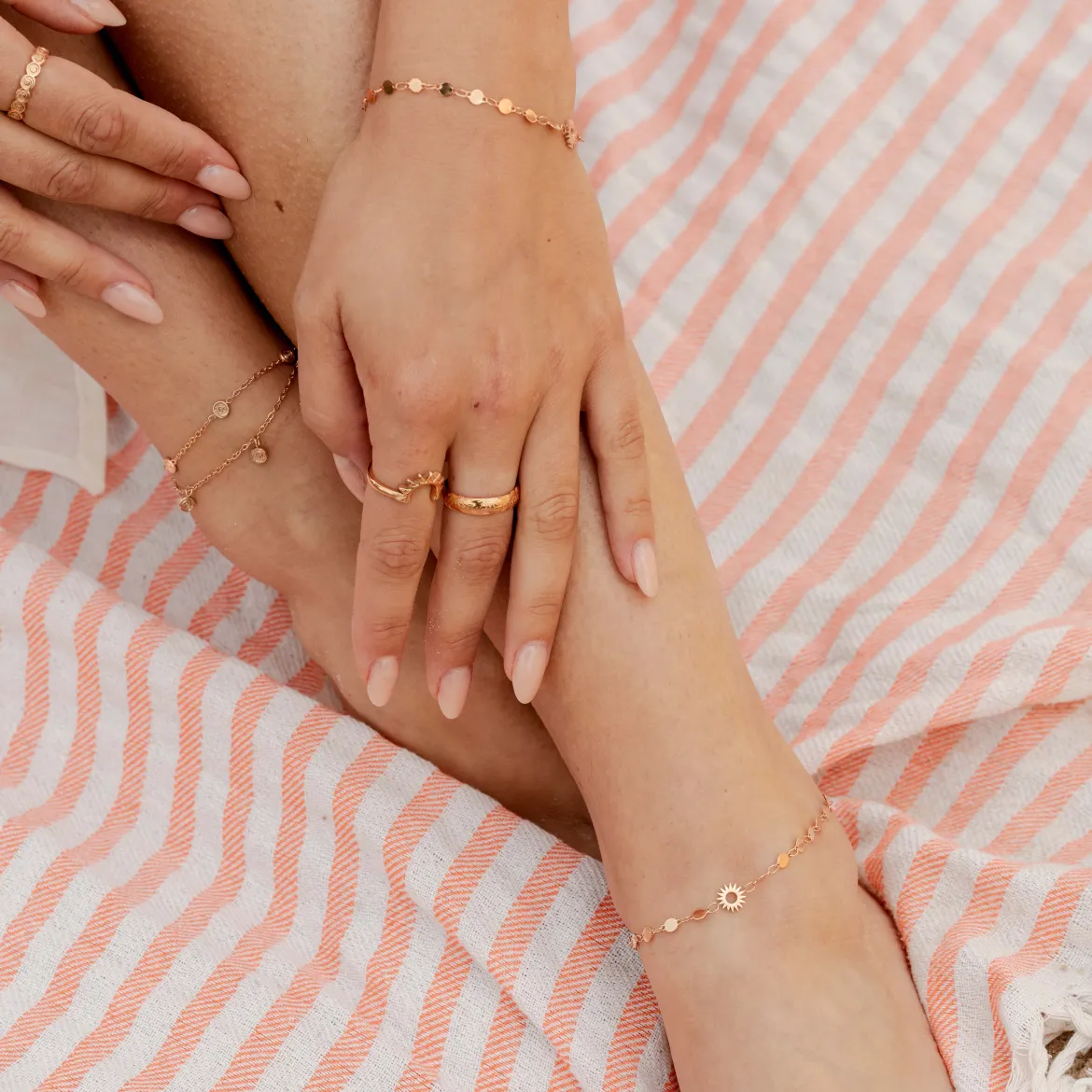 Sunny Side Up Anklet Roségold
