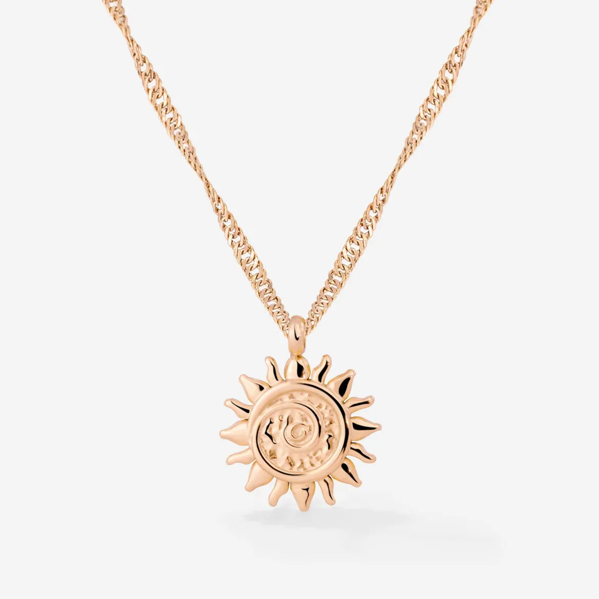 Sunny Swirl Necklace Roségold