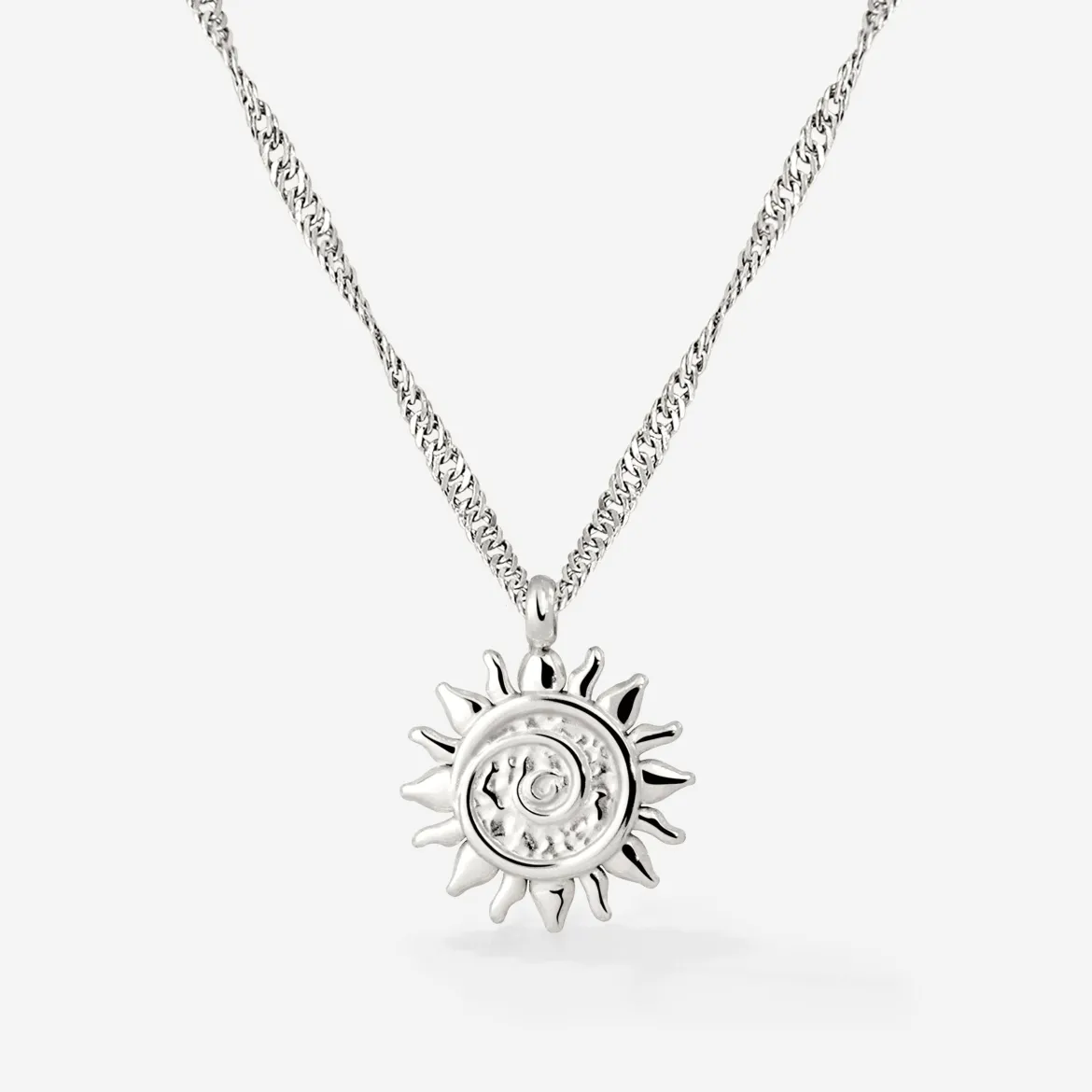 Sunny Swirl Necklace Silber