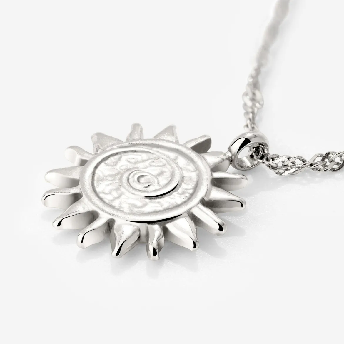 Sunny Swirl Necklace Silber