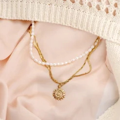 Sunny Swirl Necklace Silber