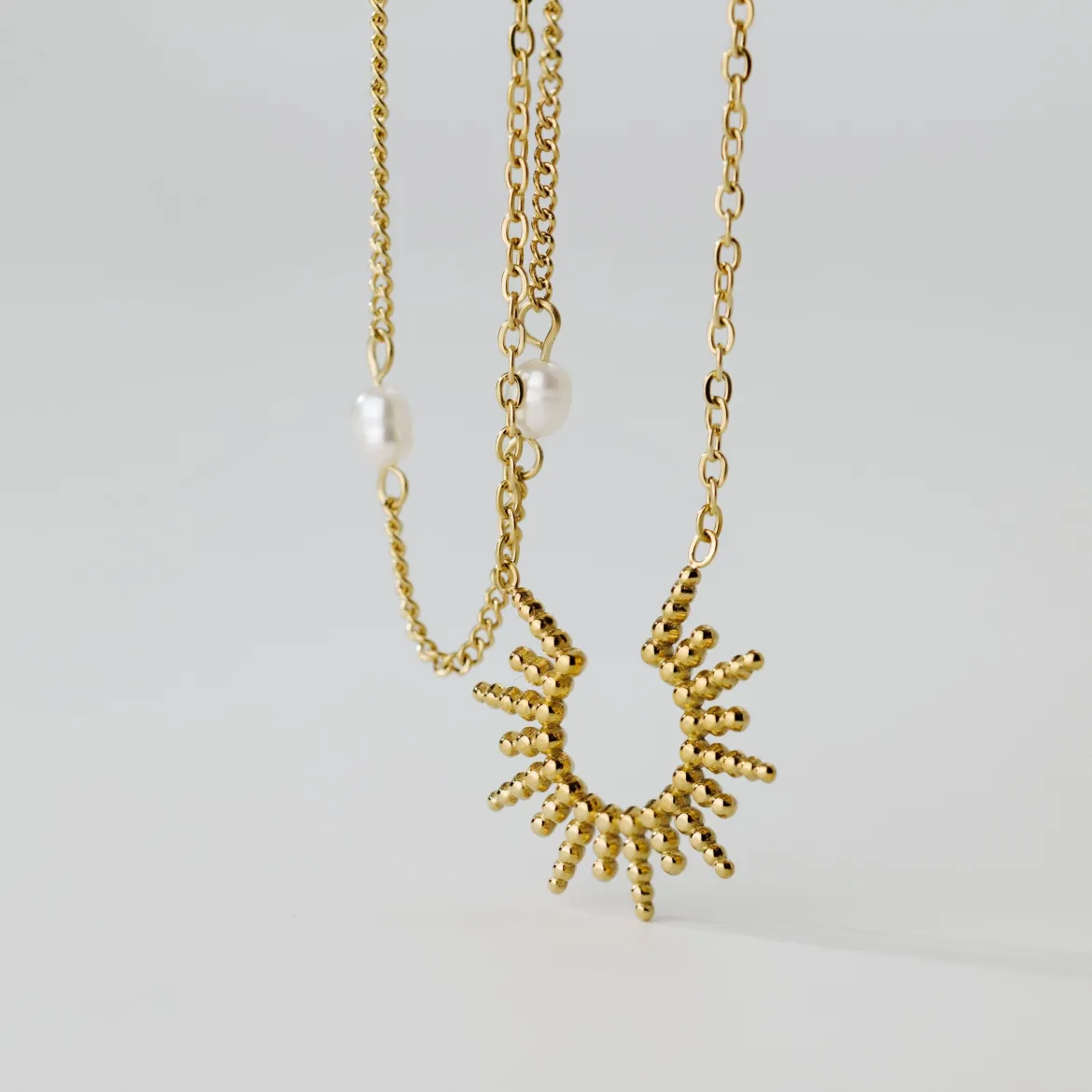 Sunshine Sister Necklace Gold