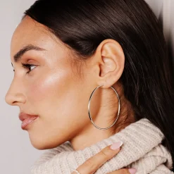 Super Maxi Hoops Silber