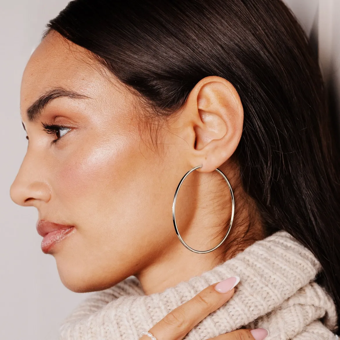 Super Maxi Hoops Silber