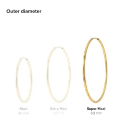 Super Maxi Hoops Silber