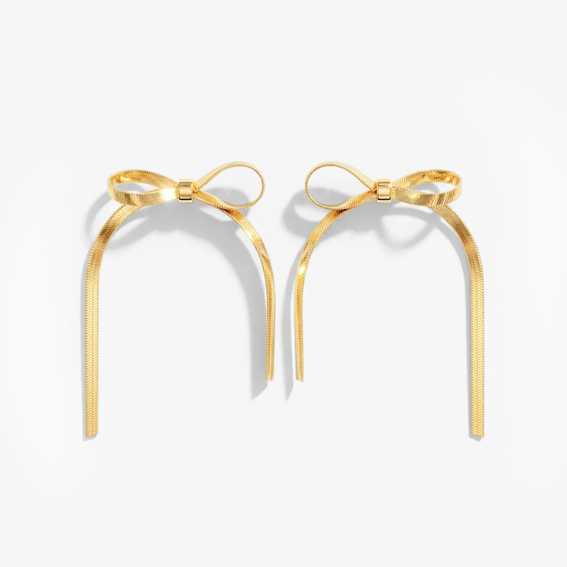 Sweet Bow Earrings Gold