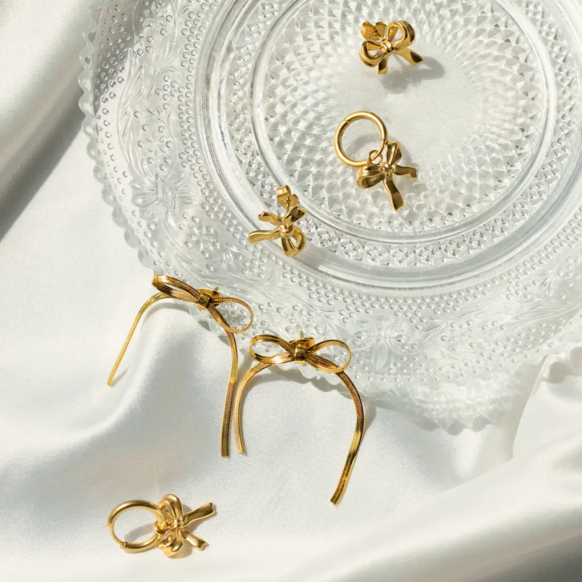 Sweet Bow Earrings Silber