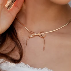 Sweet Bow Necklace Roségold