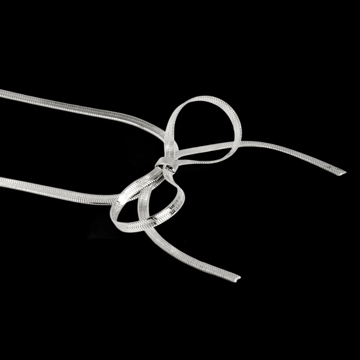 Sweet Bow Necklace Silber