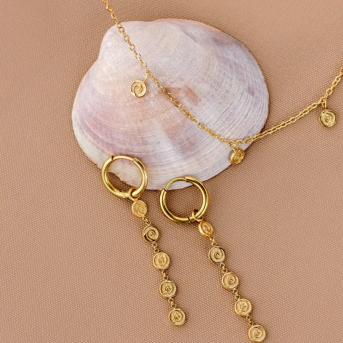 Sweet Swirl Hoop Set Small Gold