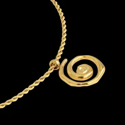 Sweet Swirl Necklace Gold