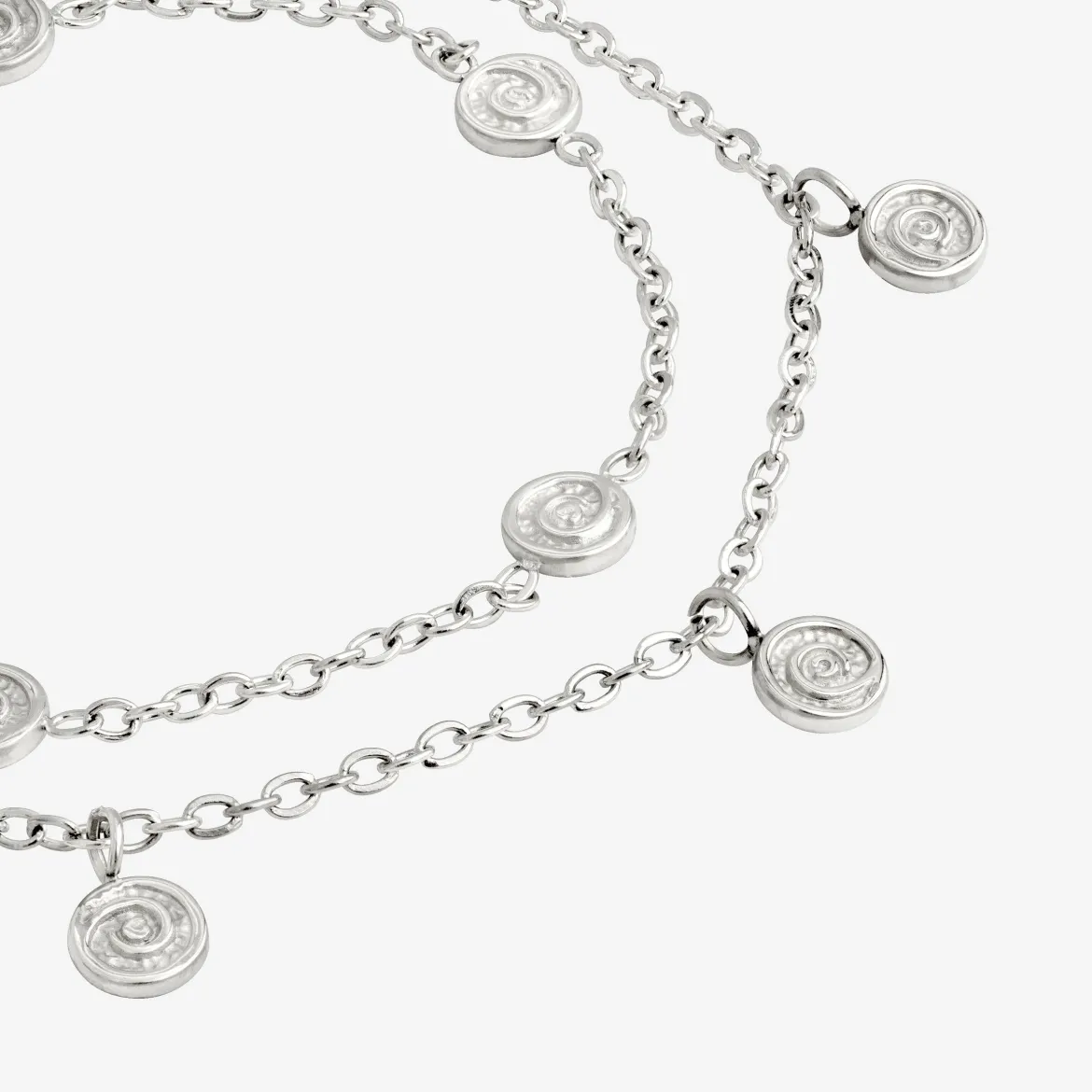Swirl'n Double Bracelet Silber