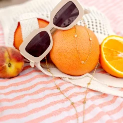 Swirl'n Sunglasses Chain Gold