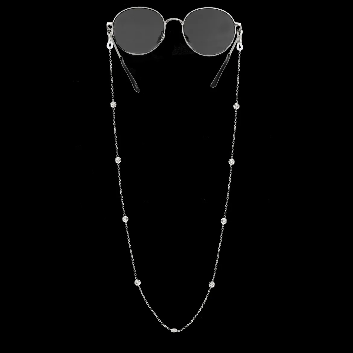 Swirl'n Sunglasses Chain Silber