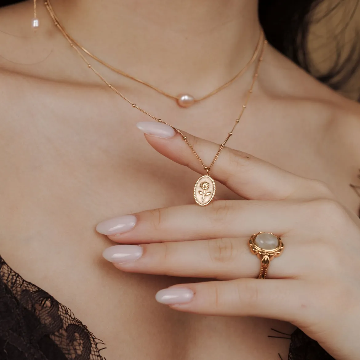 Tale as old as time Necklace Roségold