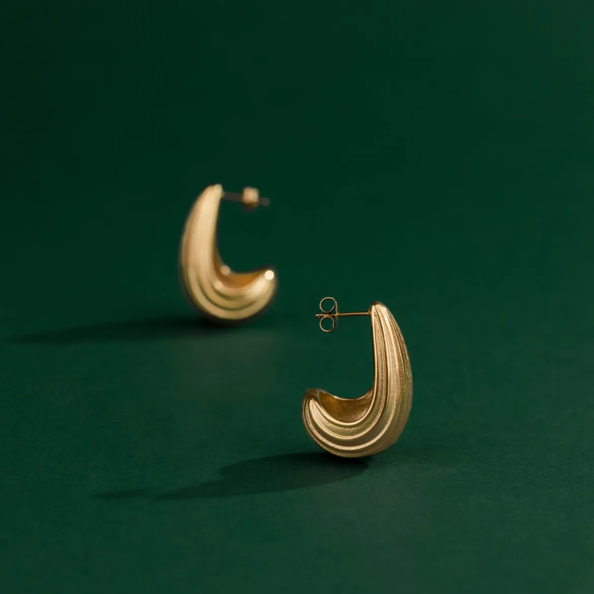 Textured Droplet Studs Small Roségold