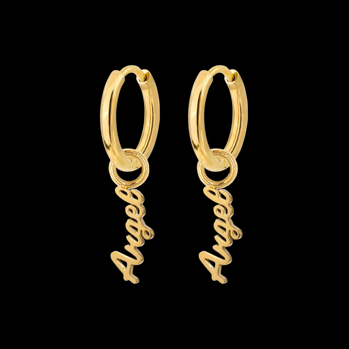 The Angel Hoop Set Small Gold