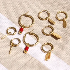 The Spine Hoop Set Baby Gold