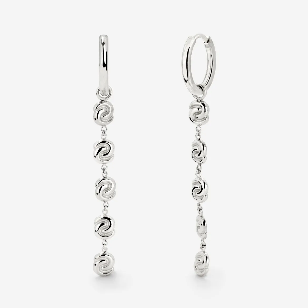Tides of Time Hoop Set Small Silber