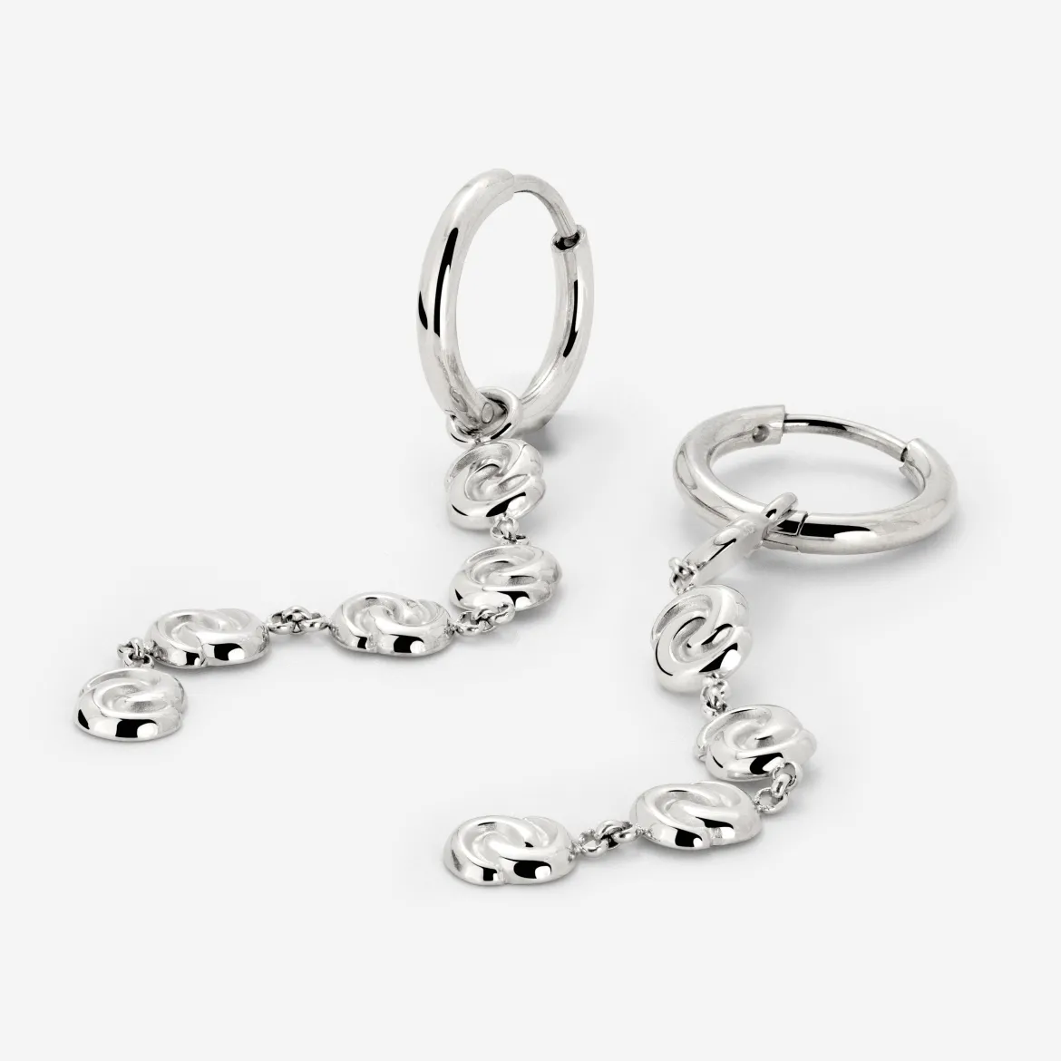 Tides of Time Hoop Set Small Silber