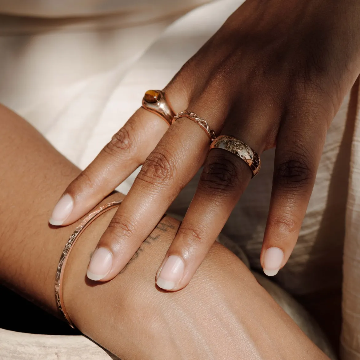 Tiger's Eye Ring Roségold