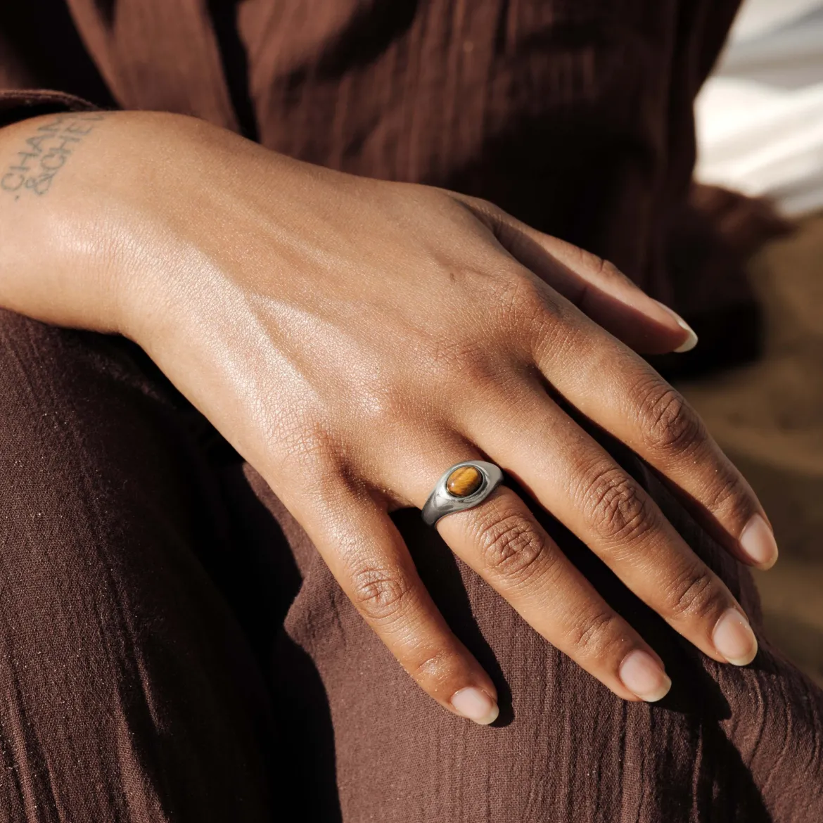 Tiger's Eye Ring Silber
