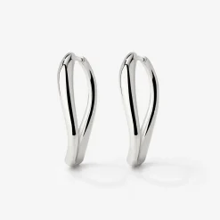 Timeless Oval Hoops Silber