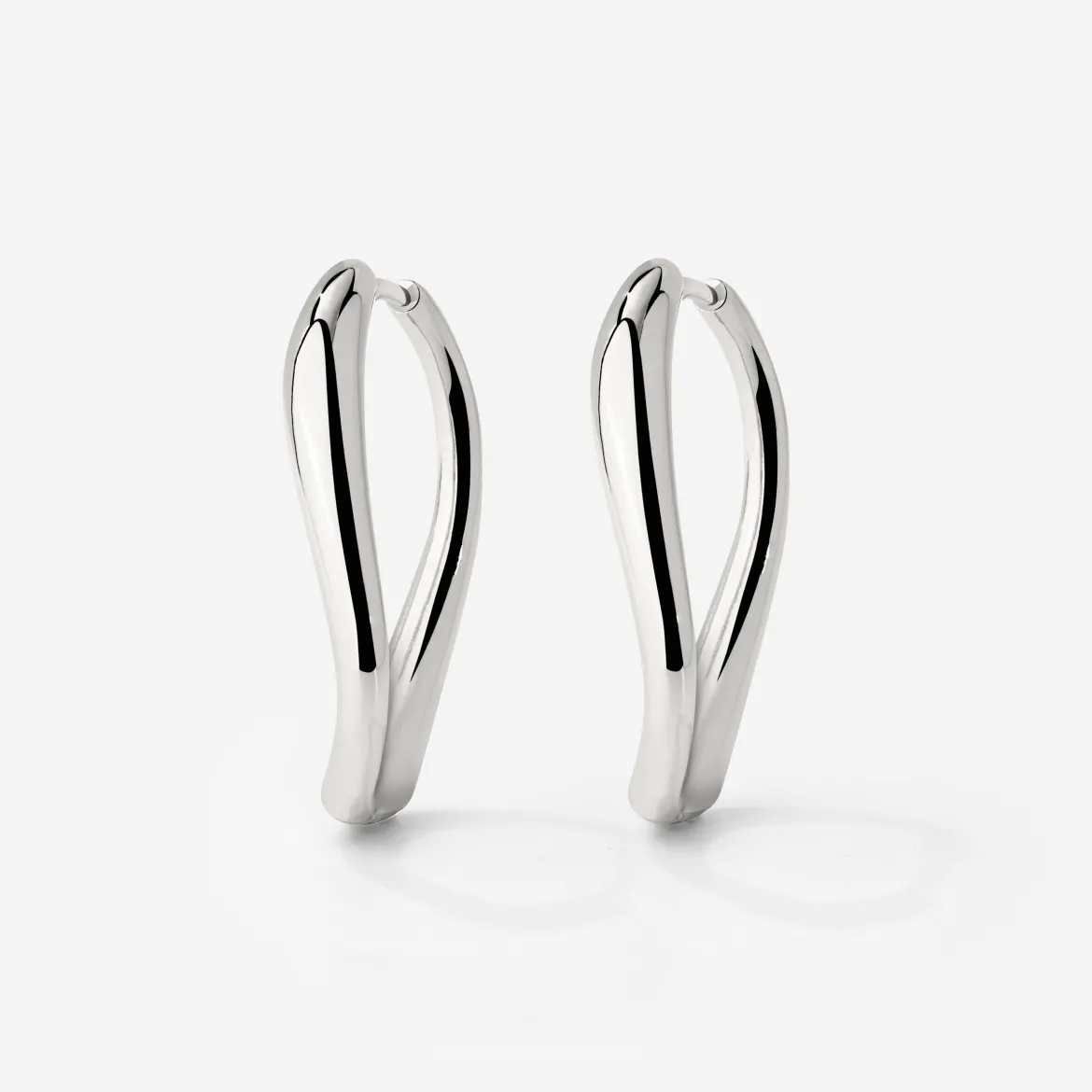 Timeless Oval Hoops Silber