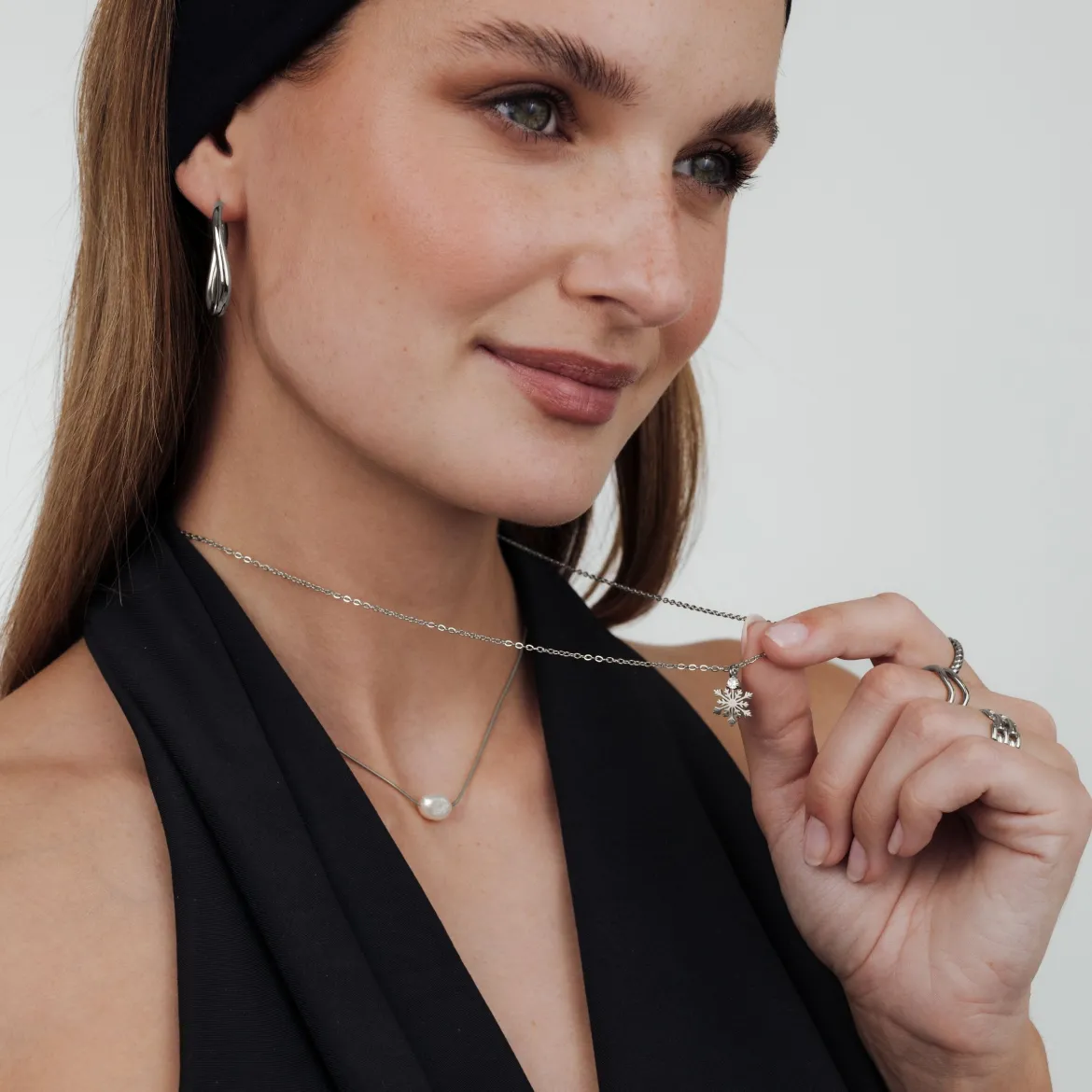 Timeless Oval Hoops Silber