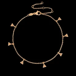 Tiny Beads Anklet Roségold