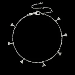 Tiny Beads Anklet Silber
