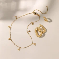Tiny Beads Anklet Silber