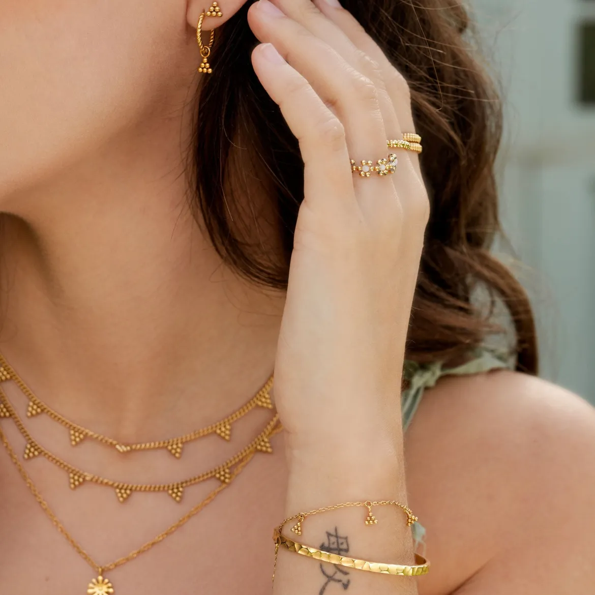 Tiny Beads Bracelet Gold